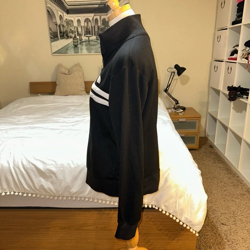 The North Face | Y2K Vintage Track Jacket Sweater Black White Stripe Men's M